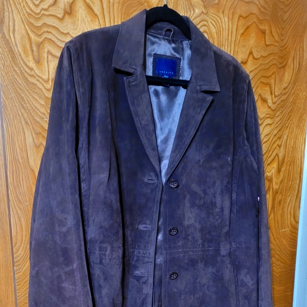 Suede brown coat